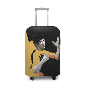 Чехол для чемодана 3D с принтом Bruce Lee в Петрозаводске, 86% полиэфир, 14% спандекс | двустороннее нанесение принта, прорези для ручек и колес | bruce lee | актер | боец | воин | звезда | карате