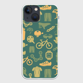 Чехол для iPhone 13 mini с принтом Велосипедист в Петрозаводске,  |  | bicycle | bike | road | speed | sport | вело | велосипед | велосипедист | гонщик | дорога | здоровье | педали | сила | скорость | спорт | трасса | шлем