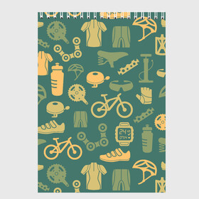 Скетчбук с принтом Велосипедист в Петрозаводске, 100% бумага
 | 48 листов, плотность листов — 100 г/м2, плотность картонной обложки — 250 г/м2. Листы скреплены сверху удобной пружинной спиралью | Тематика изображения на принте: bicycle | bike | road | speed | sport | вело | велосипед | велосипедист | гонщик | дорога | здоровье | педали | сила | скорость | спорт | трасса | шлем