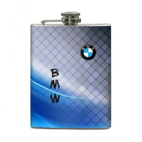 Фляга с принтом BMW в Петрозаводске, металлический корпус | емкость 0,22 л, размер 125 х 94 мм. Виниловая наклейка запечатывается полностью | 