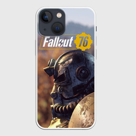 Чехол для iPhone 13 mini с принтом Fallout 76 в Петрозаводске,  |  | fallout | fallout 76 | future | rpg | valt tec | war | wasteland | будущее | война | костюм | постапокалипсис | рпг | фалаут | фолаут | фоллаут | фолыч | ядерная пустошь