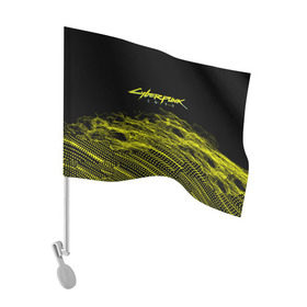 Флаг для автомобиля с принтом Cyber Punk 2077 в Петрозаводске, 100% полиэстер | Размер: 30*21 см | cd projekt red | cyberpunk | cyberpunk 2077 | e3 | ps4 | rpg | v | xbox | будущее | киберпанк | киберпанк 2077 | от создателей ведьмака | рпг