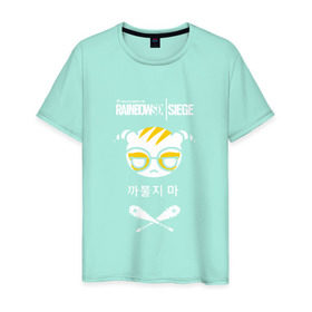 Мужская футболка хлопок с принтом Rainbow Six | Siege (Dokkaebi) в Петрозаводске, 100% хлопок | прямой крой, круглый вырез горловины, длина до линии бедер, слегка спущенное плечо. | 
