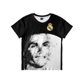Детская футболка 3D с принтом Ronaldo Real Exclusive в Петрозаводске, 100% гипоаллергенный полиэфир | прямой крой, круглый вырез горловины, длина до линии бедер, чуть спущенное плечо, ткань немного тянется | 