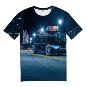 Мужская футболка 3D с принтом BMW AUTO SPORT в Петрозаводске, 100% полиэфир | прямой крой, круглый вырез горловины, длина до линии бедер | amg | bmw | bmw performance | m | motorsport | sport | авто | автомобиль | автомобильные | бмв | бренд | марка | моторспорт | спорт | фон