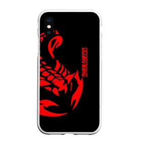 Чехол для iPhone XS Max матовый с принтом Scorpions в Петрозаводске, Силикон | Область печати: задняя сторона чехла, без боковых панелей | Тематика изображения на принте: scorpions | группа | скорпионс | хард | хардрок