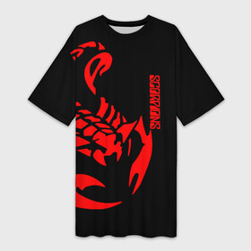 Платье-футболка 3D с принтом Scorpions в Петрозаводске,  |  | Тематика изображения на принте: scorpions | группа | скорпионс | хард | хардрок