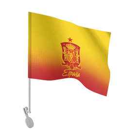 Флаг для автомобиля с принтом Сборная Испании в Петрозаводске, 100% полиэстер | Размер: 30*21 см | la furia | lafuria | roja | spain | team | игровая форма | испания | красная ярость | фурия | футбол | чемпионат мира