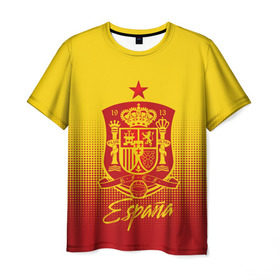 Мужская футболка 3D с принтом Сборная Испании в Петрозаводске, 100% полиэфир | прямой крой, круглый вырез горловины, длина до линии бедер | la furia | lafuria | roja | spain | team | игровая форма | испания | красная ярость | фурия | футбол | чемпионат мира