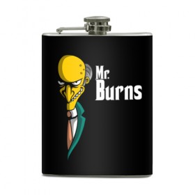 Фляга с принтом Mr. Burns (Simpsons) в Петрозаводске, металлический корпус | емкость 0,22 л, размер 125 х 94 мм. Виниловая наклейка запечатывается полностью | burns | mr | mr. burns | simpsons | мистер бернс | симпсоны