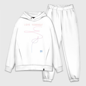 Мужской костюм хлопок OVERSIZE с принтом LOVE YOURSELF_3 в Петрозаводске,  |  | bangtan boys | bts | бантаны | бтс