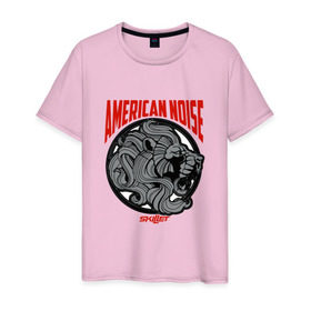Мужская футболка хлопок с принтом Skillet - American noise в Петрозаводске, 100% хлопок | прямой крой, круглый вырез горловины, длина до линии бедер, слегка спущенное плечо. | 