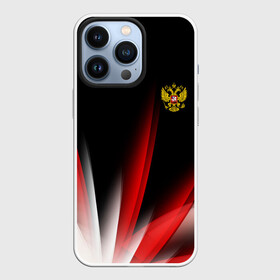 Чехол для iPhone 13 Pro с принтом Russia sport collection в Петрозаводске,  |  | abstraction | grunge | russia | sport | абстракция | герб | краска | русский | символика рф | спорт | спортивный | триколор | униформа | форма | я русский