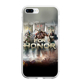 Чехол для iPhone 7Plus/8 Plus матовый с принтом For Honor в Петрозаводске, Силикон | Область печати: задняя сторона чехла, без боковых панелей | and | hack | slash | викинг | за честь | игра | оружие | рыцарь | самурай | стратегия | файтинг