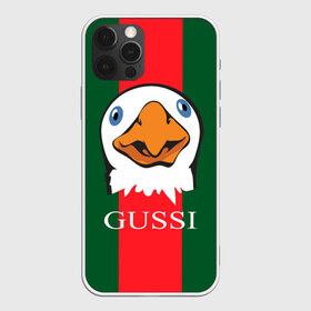 Чехол для iPhone 12 Pro Max с принтом GUSSI в Петрозаводске, Силикон |  | gucci | gussi ga ga ga | gussi gang | бренд | гусь | птица