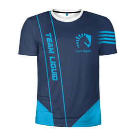 Мужская футболка 3D спортивная с принтом TEAM LIQUID E-SPORT в Петрозаводске, 100% полиэстер с улучшенными характеристиками | приталенный силуэт, круглая горловина, широкие плечи, сужается к линии бедра | 2019 | blue | cybersport | esport | liquid | logo | pro league | team | team liquid | киберспорт | логотип | тим ликвид | фирменные цвета
