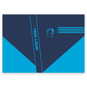 Поздравительная открытка с принтом TEAM LIQUID E-SPORT в Петрозаводске, 100% бумага | плотность бумаги 280 г/м2, матовая, на обратной стороне линовка и место для марки
 | 2019 | blue | cybersport | esport | liquid | logo | pro league | team | team liquid | киберспорт | логотип | тим ликвид | фирменные цвета