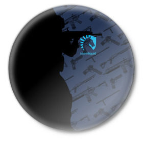 Значок с принтом TEAM LIQUID E-SPORT CS GO в Петрозаводске,  металл | круглая форма, металлическая застежка в виде булавки | 2019 | blue | cs go | cybersport | esport | liquid | logo | pro league | team | team liquid | киберспорт | логотип | тим ликвид | фирменные цвета