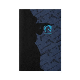 Обложка для паспорта матовая кожа с принтом TEAM LIQUID E-SPORT CS GO в Петрозаводске, натуральная матовая кожа | размер 19,3 х 13,7 см; прозрачные пластиковые крепления | Тематика изображения на принте: 2019 | blue | cs go | cybersport | esport | liquid | logo | pro league | team | team liquid | киберспорт | логотип | тим ликвид | фирменные цвета