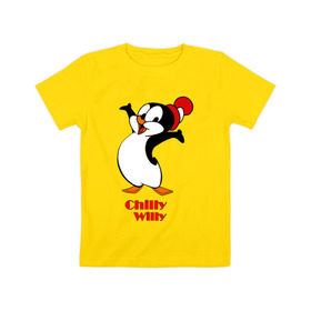 Детская футболка хлопок с принтом Chilly Willy в Петрозаводске, 100% хлопок | круглый вырез горловины, полуприлегающий силуэт, длина до линии бедер | Тематика изображения на принте: 