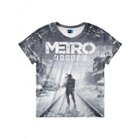 Детская футболка 3D с принтом Metro Exodus: Артём в Петрозаводске, 100% гипоаллергенный полиэфир | прямой крой, круглый вырез горловины, длина до линии бедер, чуть спущенное плечо, ткань немного тянется | 4a games | deep silver | metro | метро