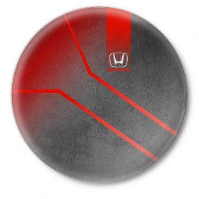 Значок с принтом CAR HONDA BRAND в Петрозаводске,  металл | круглая форма, металлическая застежка в виде булавки | Тематика изображения на принте: brand | car | honda |   | авто | автомобиль | логотип
