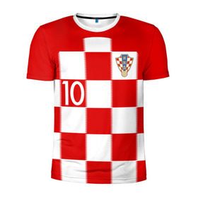 Мужская футболка 3D спортивная с принтом Модрич Хорватия (форма) в Петрозаводске, 100% полиэстер с улучшенными характеристиками | приталенный силуэт, круглая горловина, широкие плечи, сужается к линии бедра | 10 | 2020 | 2022 | croatia | madrid | modric | real | европы | мадрид | мира | реал | сборная | хорватии | хорватия | чемпионат | чм