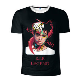 Мужская футболка 3D спортивная с принтом XXXTentacion / RIP Legend 2 в Петрозаводске, 100% полиэстер с улучшенными характеристиками | приталенный силуэт, круглая горловина, широкие плечи, сужается к линии бедра | legend | r.i.p. | rap | rip | tentacion | xxxtentacion | джасей онфрой | икс | легенда | покойся с миром | рэп | тентаньсьен | тентасьён | тентасьон | экс