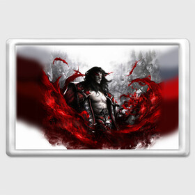 Магнит 45*70 с принтом Castlevania: Lords of Shadow в Петрозаводске, Пластик | Размер: 78*52 мм; Размер печати: 70*45 | бельмонт | вампир | габриэль | комбо | монстр | оружие | приём | слэшер | ужас | фэнтези | череп