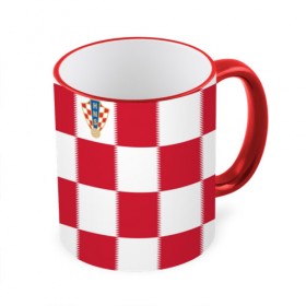 Кружка 3D с принтом Форма Хорватии в Петрозаводске, керамика | ёмкость 330 мл | football | sport | команды чм | сборная хорватии | сборные по футболу | сборные чм | футбол | хорватия | чемпионат мира