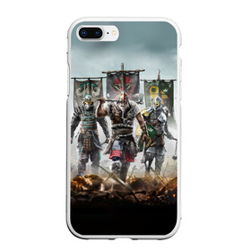 Чехол для iPhone 7Plus/8 Plus матовый с принтом For Honor в Петрозаводске, Силикон | Область печати: задняя сторона чехла, без боковых панелей | hack | slash | викинги | за честь | история | меч | оружие | рыцарь | самурай | топор | файтинг