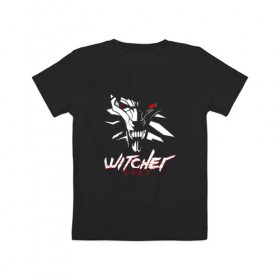 Детская футболка хлопок с принтом WITCHER 2077 (ВЕДЬМАК 2077) в Петрозаводске, 100% хлопок | круглый вырез горловины, полуприлегающий силуэт, длина до линии бедер | 2019 | cd project red | cyberpunk 2077 | future | hack | samurai | sci fi | the witcher | witcher 2077 | андроиды | безумие | будущее | ведьмак 2077 | киберпанк 2077 | логотип | роботы | самураи | фантастика | цифры