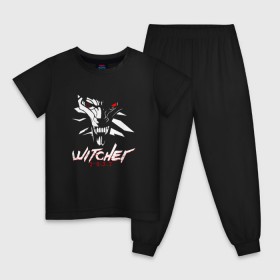 Детская пижама хлопок с принтом WITCHER 2077 (ВЕДЬМАК 2077) в Петрозаводске, 100% хлопок |  брюки и футболка прямого кроя, без карманов, на брюках мягкая резинка на поясе и по низу штанин
 | 2019 | cd project red | cyberpunk 2077 | future | hack | samurai | sci fi | the witcher | witcher 2077 | андроиды | безумие | будущее | ведьмак 2077 | киберпанк 2077 | логотип | роботы | самураи | фантастика | цифры