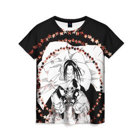 Женская футболка 3D с принтом Хао Асакура в Петрозаводске, 100% полиэфир ( синтетическое хлопкоподобное полотно) | прямой крой, круглый вырез горловины, длина до линии бедер | shaman king | зик | король шаманов | манга | шаман кинг