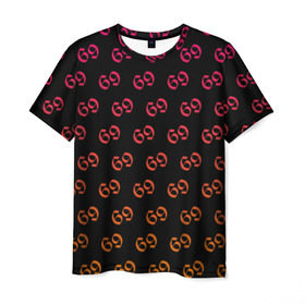 Мужская футболка 3D с принтом 6IX9INE 69 в Петрозаводске, 100% полиэфир | прямой крой, круглый вырез горловины, длина до линии бедер | Тематика изображения на принте: 6ix9ine | sixnine | tekashi