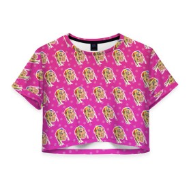 Женская футболка Cropp-top с принтом 6IX9INE PATTERN в Петрозаводске, 100% полиэстер | круглая горловина, длина футболки до линии талии, рукава с отворотами | 6ix9ine | sixnine | tekashi