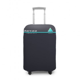 Чехол для чемодана 3D с принтом Detroit AX400 в Петрозаводске, 86% полиэфир, 14% спандекс | двустороннее нанесение принта, прорези для ручек и колес | 2038 | connor | dbh | detroit | gamer | kara | андроид | девиант | детройт | кара | квест | коннор | маркус