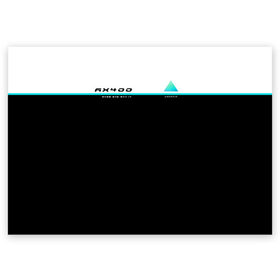 Поздравительная открытка с принтом Detroit AX400 в Петрозаводске, 100% бумага | плотность бумаги 280 г/м2, матовая, на обратной стороне линовка и место для марки
 | 2038 | connor | dbh | detroit | gamer | kara | андроид | девиант | детройт | кара | квест | коннор | маркус