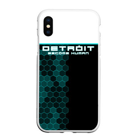 Чехол для iPhone XS Max матовый с принтом Detroit become human в Петрозаводске, Силикон | Область печати: задняя сторона чехла, без боковых панелей | 2038 | connor | dbh | detroit | gamer | kara | андроид | девиант | детройт | кара | квест | коннор | маркус