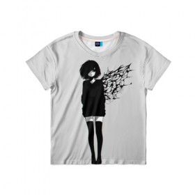 Детская футболка 3D с принтом Tokyo Ghoul в Петрозаводске, 100% гипоаллергенный полиэфир | прямой крой, круглый вырез горловины, длина до линии бедер, чуть спущенное плечо, ткань немного тянется | tokyo ghoul | аниме | гуль | канэки кэн | манга | токийский гуль | токио | япония