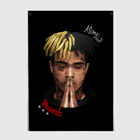 Постер с принтом XXXtentacion (Alone 3D) в Петрозаводске, 100% бумага
 | бумага, плотность 150 мг. Матовая, но за счет высокого коэффициента гладкости имеет небольшой блеск и дает на свету блики, но в отличии от глянцевой бумаги не покрыта лаком | alone | art | numb | rap | tentacion | xxxtentacion