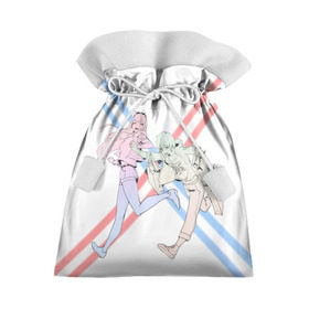 Подарочный 3D мешок с принтом Darling in the Franxx в Петрозаводске, 100% полиэстер | Размер: 29*39 см | Тематика изображения на принте: darling | darling in the franxx | franxx | hiro | zero two | zerotwo | милый | милый во франкcе | франкс