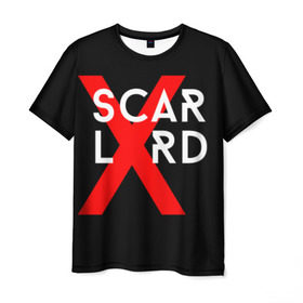 Мужская футболка 3D с принтом scarlxrd_3 в Петрозаводске, 100% полиэфир | прямой крой, круглый вырез горловины, длина до линии бедер | Тематика изображения на принте: scarlxrd | мариус