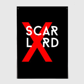 Постер с принтом scarlxrd_3 в Петрозаводске, 100% бумага
 | бумага, плотность 150 мг. Матовая, но за счет высокого коэффициента гладкости имеет небольшой блеск и дает на свету блики, но в отличии от глянцевой бумаги не покрыта лаком | scarlxrd | мариус