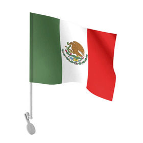 Флаг для автомобиля с принтом Мексика Чемпионат Мира в Петрозаводске, 100% полиэстер | Размер: 30*21 см | mexico | бразилия | мексика | сборная мексики | футбол | чемпионат мира