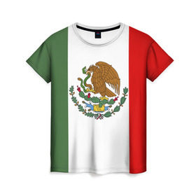 Женская футболка 3D с принтом Мексика Чемпионат Мира в Петрозаводске, 100% полиэфир ( синтетическое хлопкоподобное полотно) | прямой крой, круглый вырез горловины, длина до линии бедер | Тематика изображения на принте: mexico | бразилия | мексика | сборная мексики | футбол | чемпионат мира