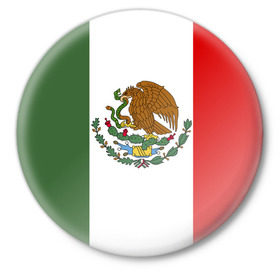 Значок с принтом Мексика Чемпионат Мира в Петрозаводске,  металл | круглая форма, металлическая застежка в виде булавки | mexico | бразилия | мексика | сборная мексики | футбол | чемпионат мира