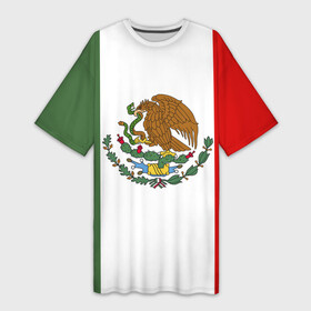 Платье-футболка 3D с принтом Мексика Чемпионат Мира в Петрозаводске,  |  | mexico | бразилия | мексика | сборная мексики | футбол | чемпионат мира