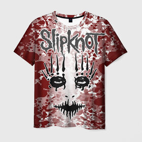 Мужская футболка 3D с принтом Slipknot Joey Jordison в Петрозаводске, 100% полиэфир | прямой крой, круглый вырез горловины, длина до линии бедер | Тематика изображения на принте: 