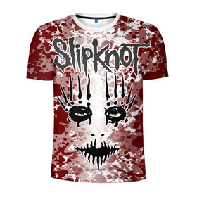 Мужская футболка 3D спортивная с принтом Slipknot Joey Jordison в Петрозаводске, 100% полиэстер с улучшенными характеристиками | приталенный силуэт, круглая горловина, широкие плечи, сужается к линии бедра | Тематика изображения на принте: 